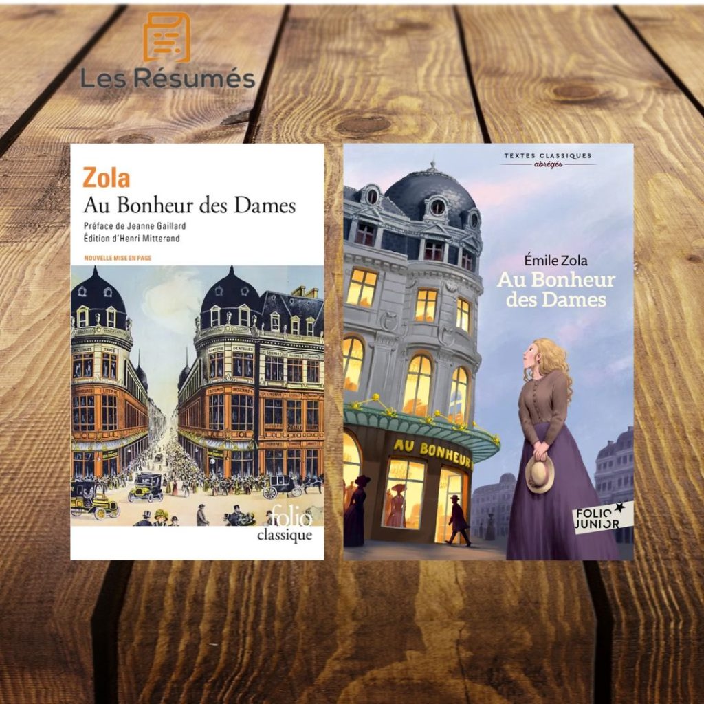 Page de garde de Au Bonheur des Dames de Zola. 
