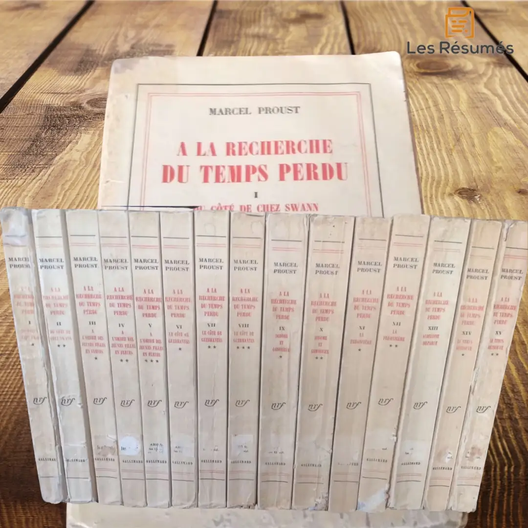 Paage de couverture des différents tomes de à la recherche du temps perdus.
