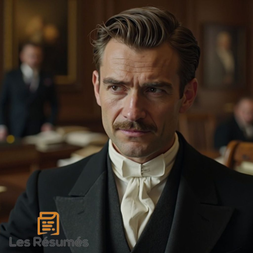 Photographie de Laroche-Mathieu qui essuie un scandale, orchestré par Duroy, après sa liaison avec Madeleine Forestier dans Bel Ami. 