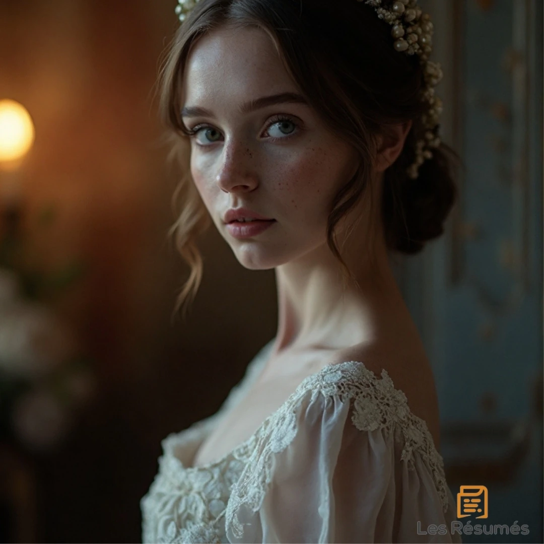 Photo de Mademoiselle de Puygarrig qui sombre dans la folie après que son mari soit mort dans la nouvelle de Prosper Mérimée.