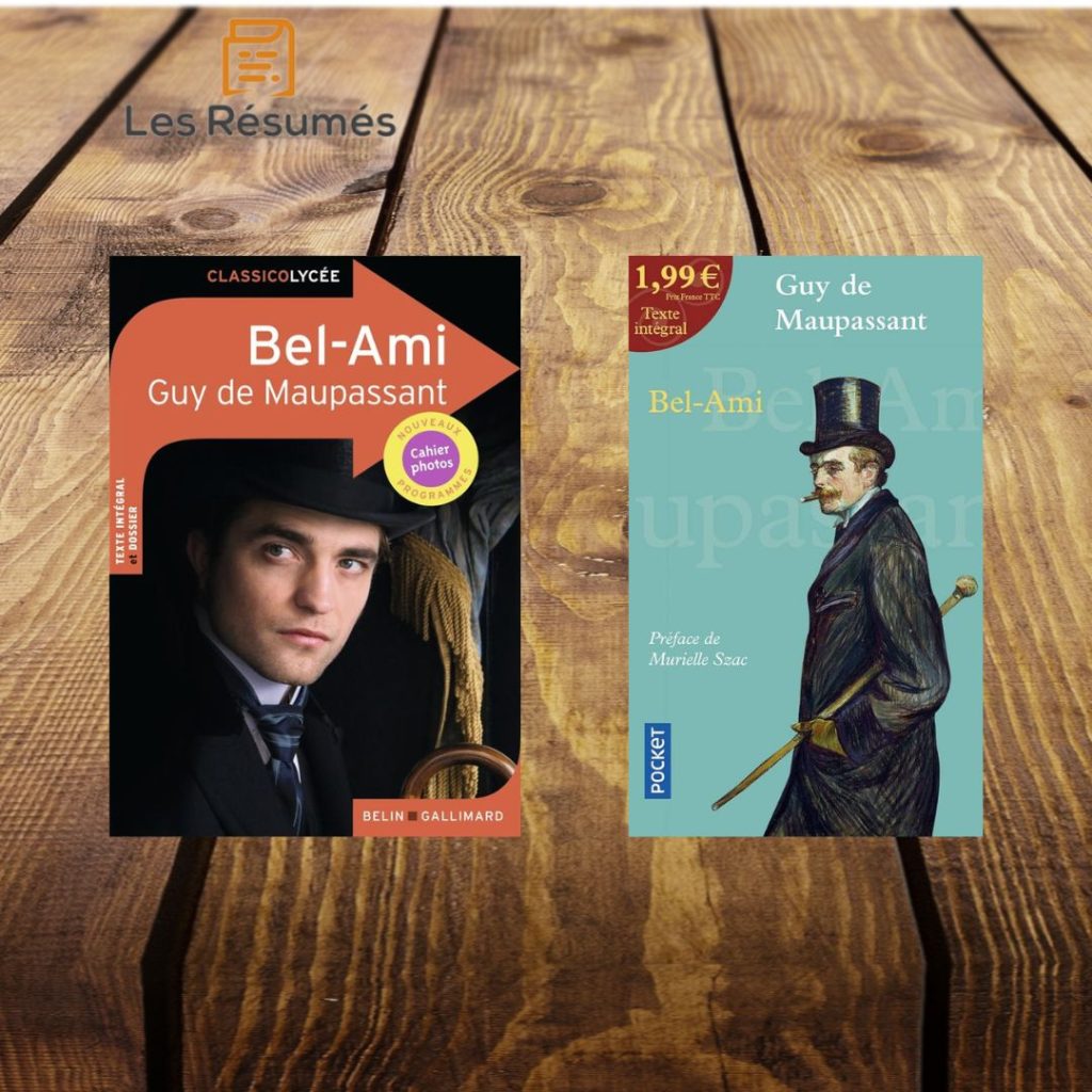 Pages de couverture de Bel Ami de Maupassant. 