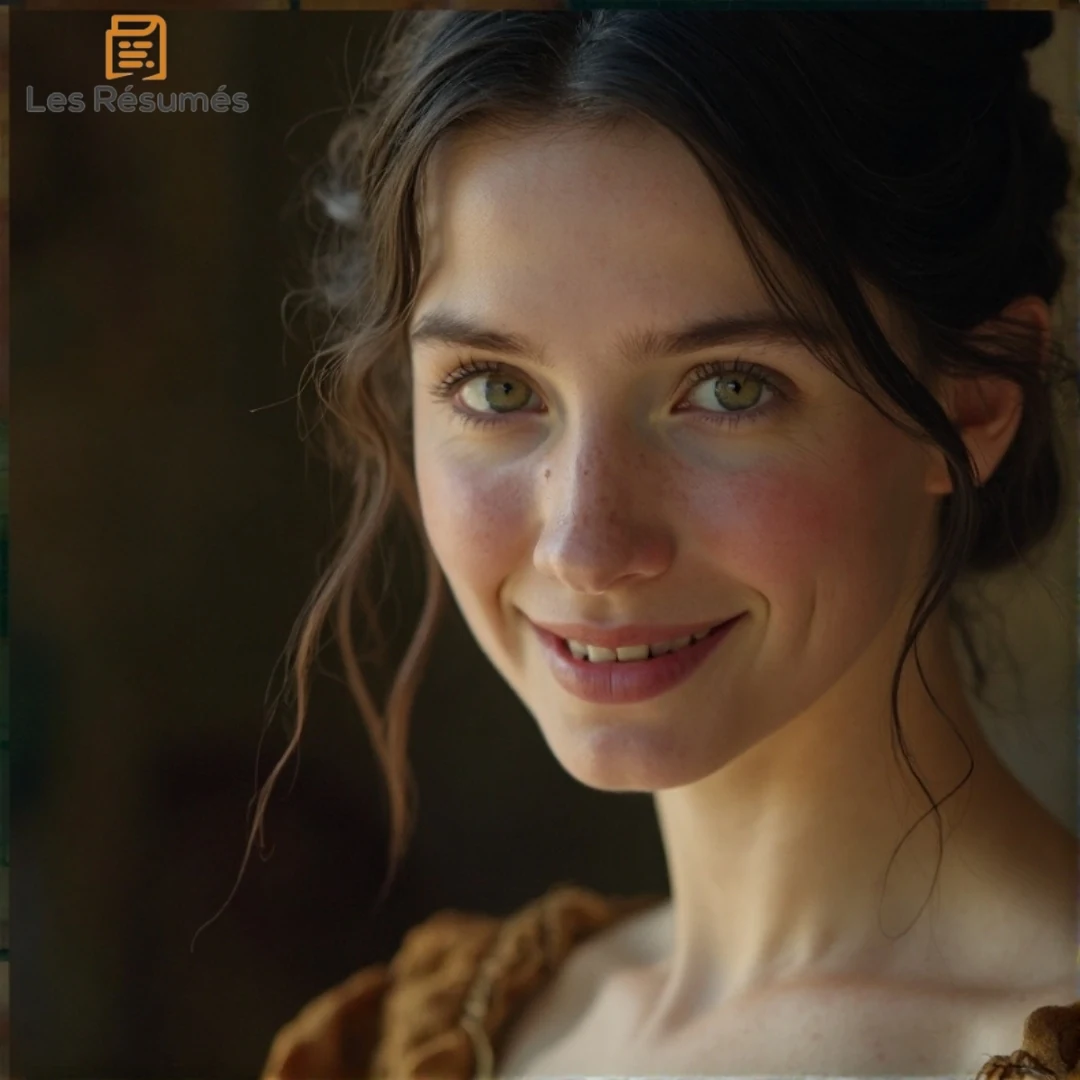 Une jeune femme au sourire doux, coiffée de boucles naturelles. Elle incarne Madame de Kerkabon, la tante de l’Ingénu, qui l’accueille avec bienveillance.