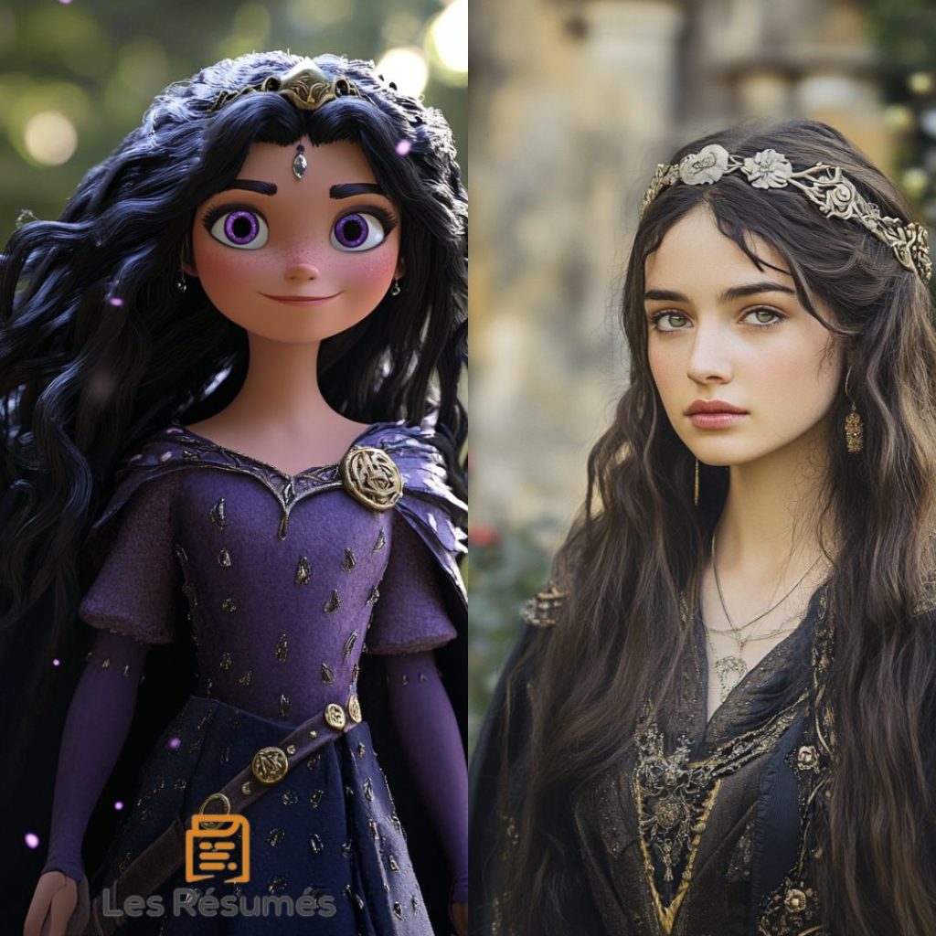 Photo et image style pixar de Morgane, la demi-soeur du Roi Arthur. 
