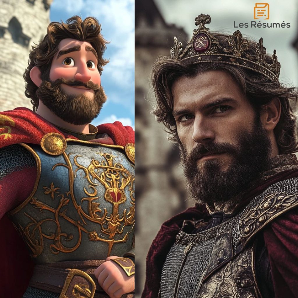 Photographie et illustration du Roi Arthur dans le roman de Michael Morpurgo. 