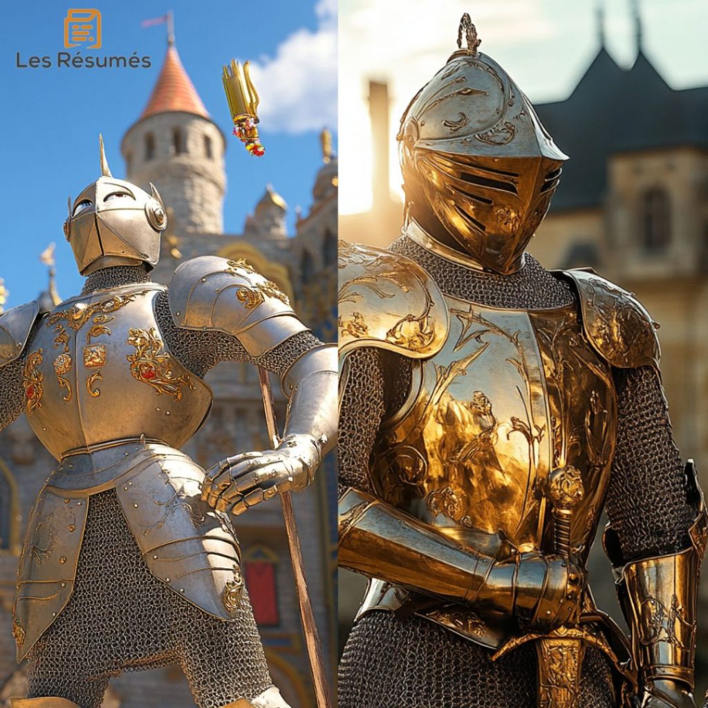 Photo et Image du Chevalier doré dans Le Roi Arthur de Morpurgo. 