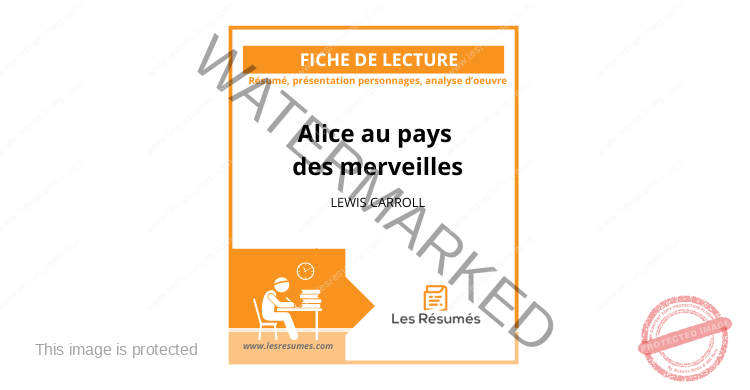 Première page de l’analyse de texte sur Alice au pays des merveilles de Lewis Carroll, comportant un aperçu chapitre par chapitre, une exploration des figures centrales et une évaluation critique.