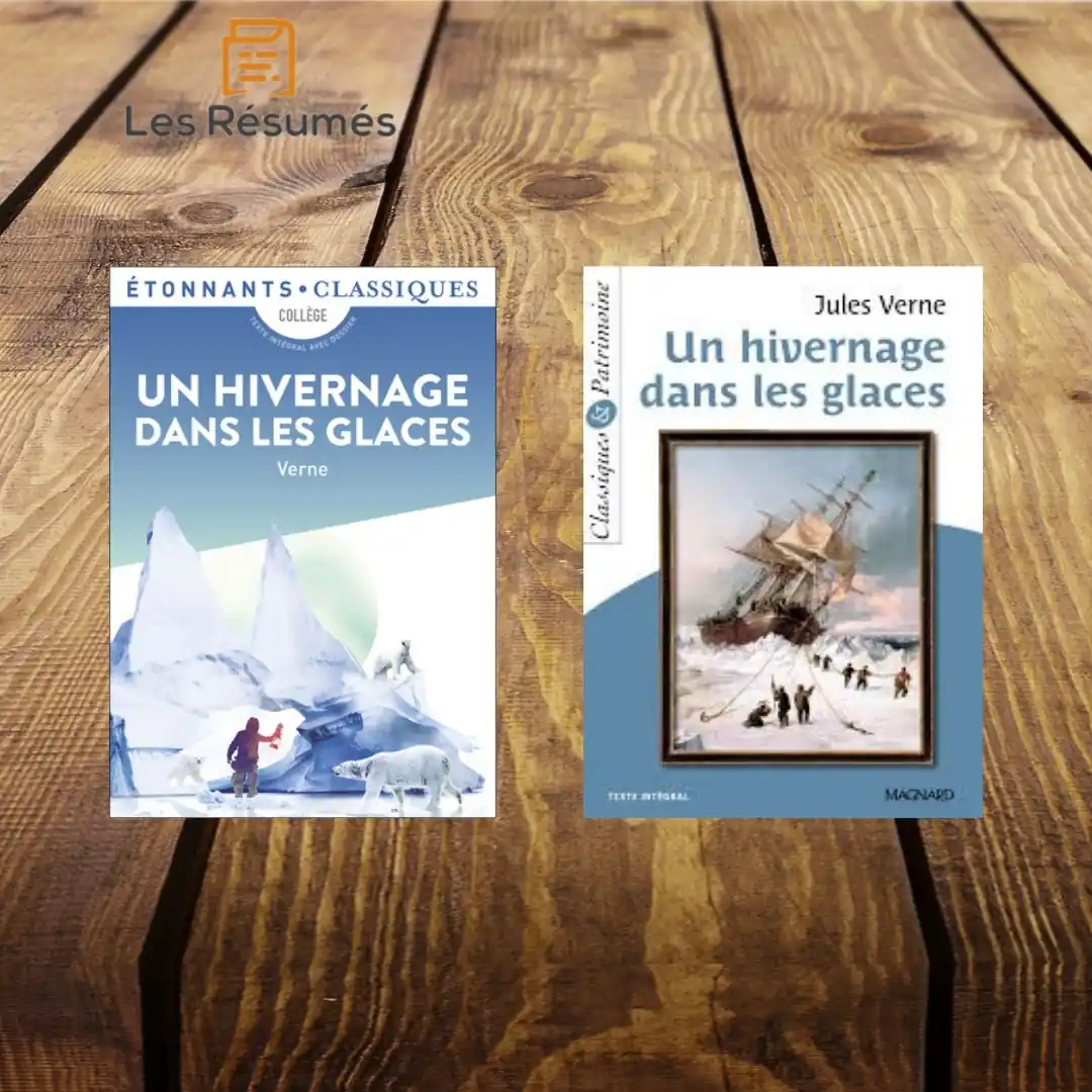 Couvertures d'Un Hivernage dans les glaces de Jules Verne.