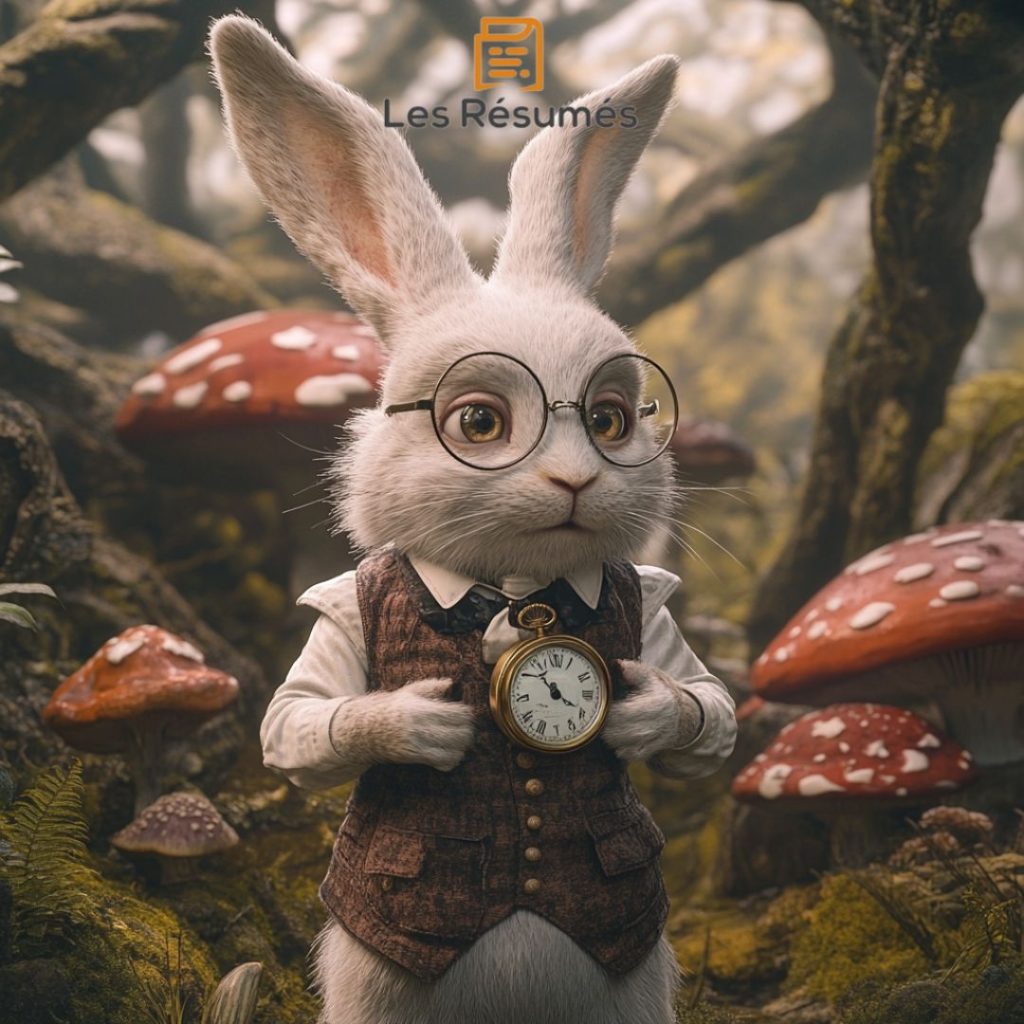 Photo du lapin blanc dans Alice au Pays des Merveilles. 