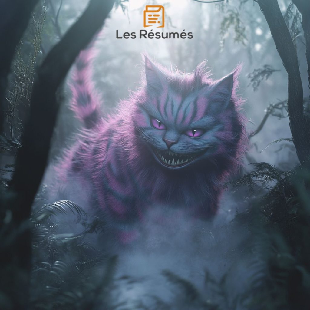 Photo du Chat du Cheshire qui guide Alice. 