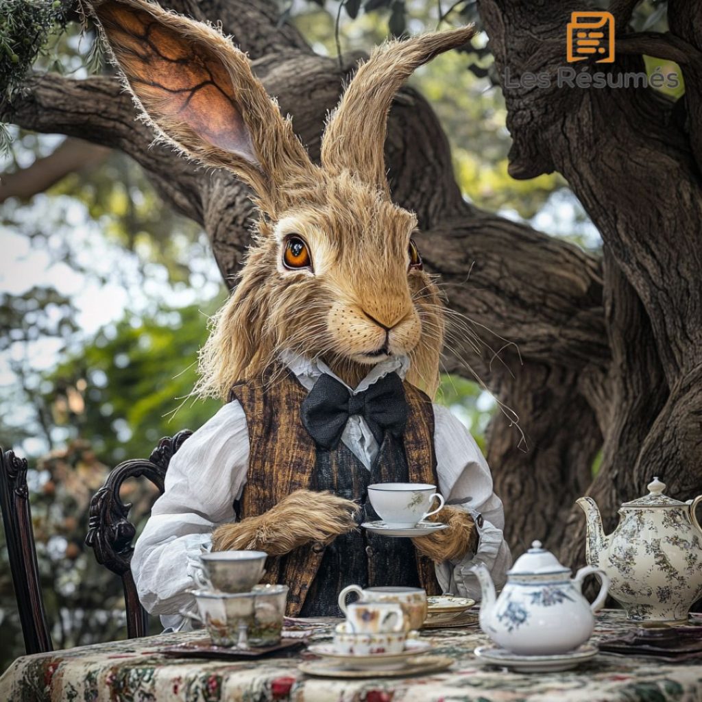 Photo du Lièvre de Mars qui participe à la Cérémonie de Thé. 