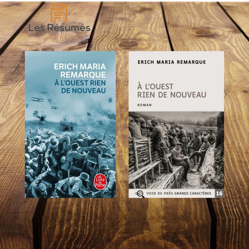 Pages de couvertures de A l'Ouest, rien de nouveau de Erich Maria Remarque.