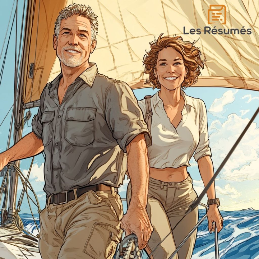 Illustration des parents de Michael qui ne cesse de le chercher après qu'il ait échoué dans Le Royaume de Kensuké.