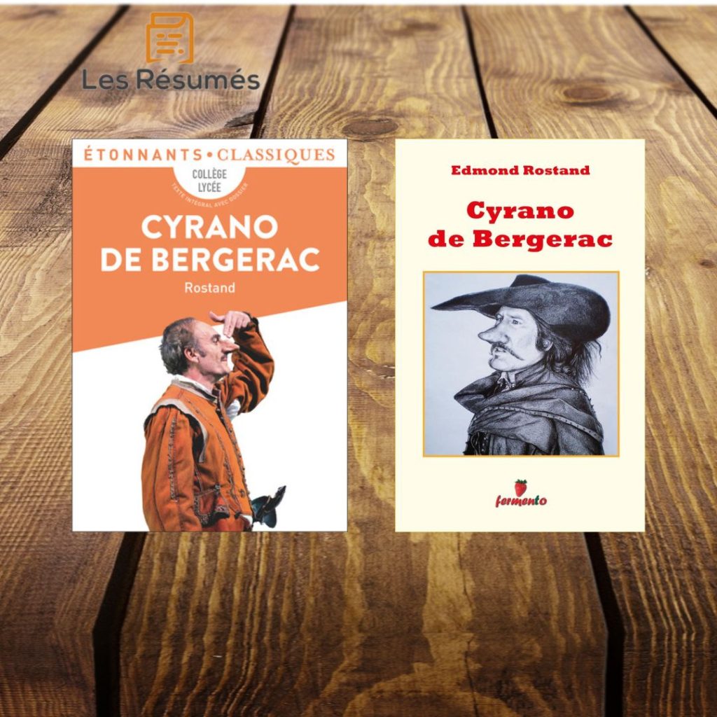 Pages de garde de Cyrano de Bergerac d'Edmond Rostand. 