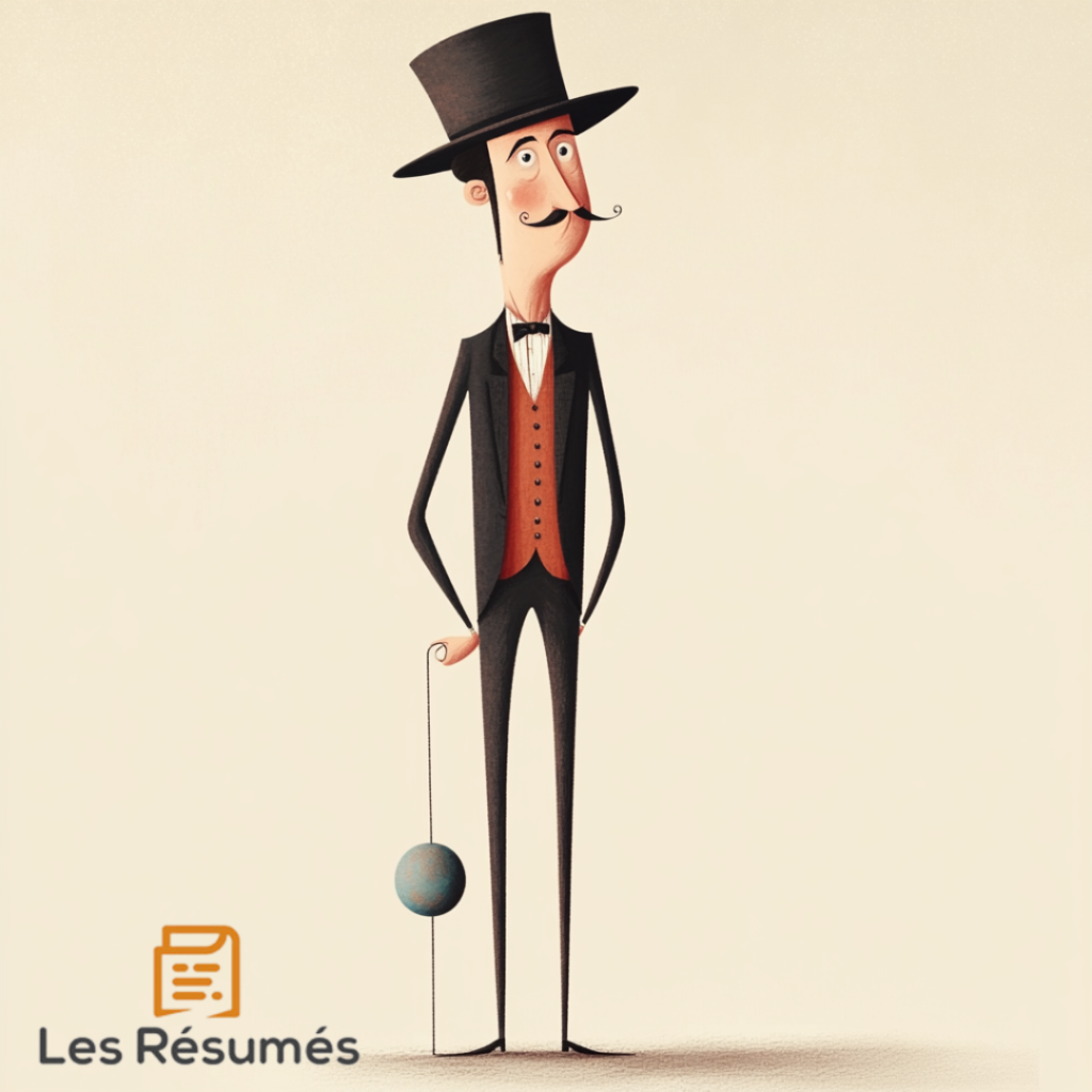 Image du vaniteux avec son chapeau pour remercier ceux qui l'admirent.