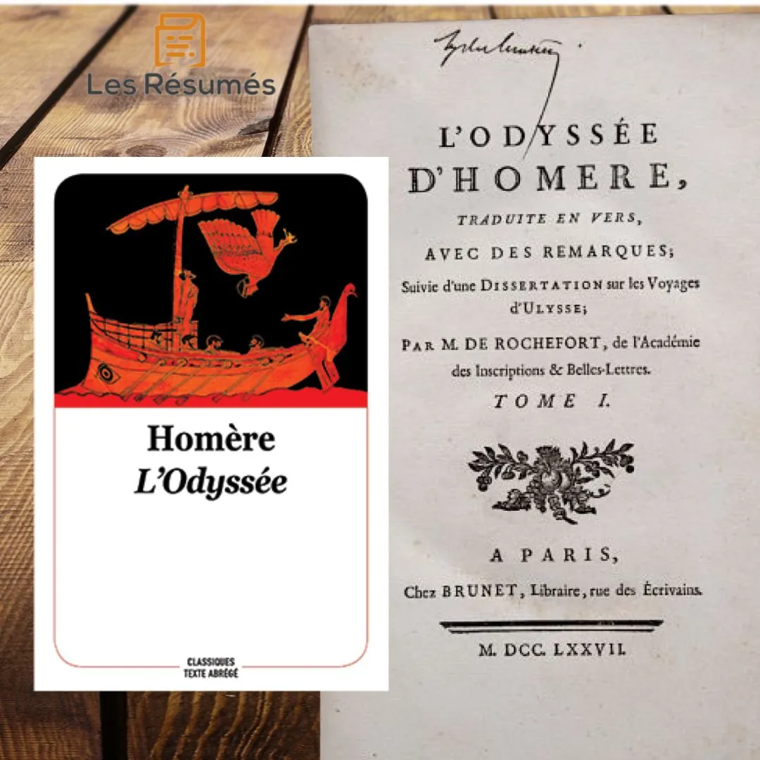 Page de garde et première édition de L'Odyssée d'Homère.