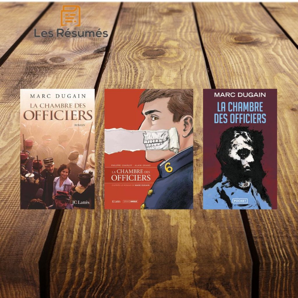Pages de couvertures de La Chambre des Officiers de Marc Dugain. 