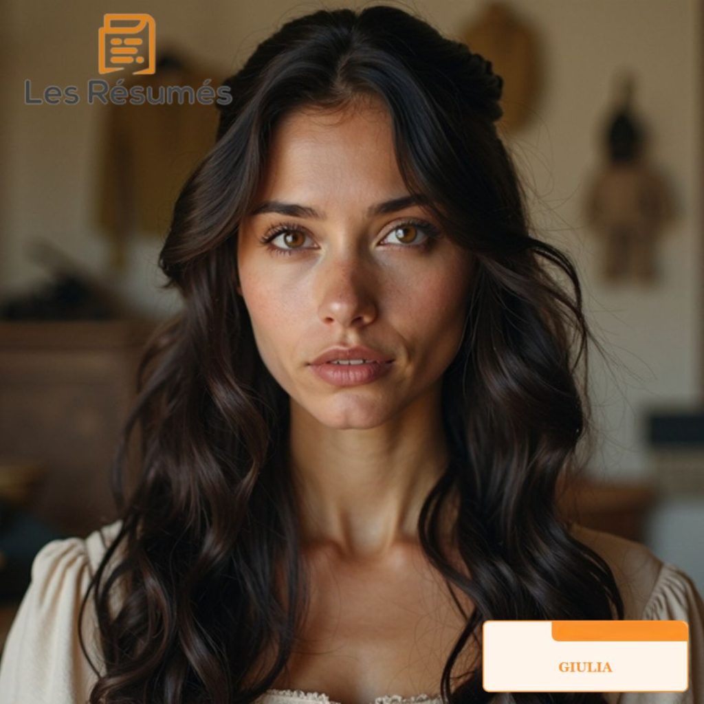 Photographie de Giulia, l'une des personnages principales de La Tresse. 