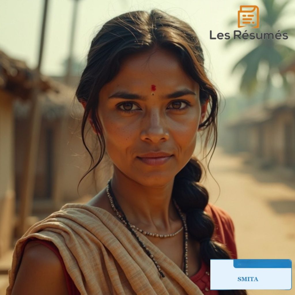 Photographie de Smita, une des protagonistes principales de La Tresse. 