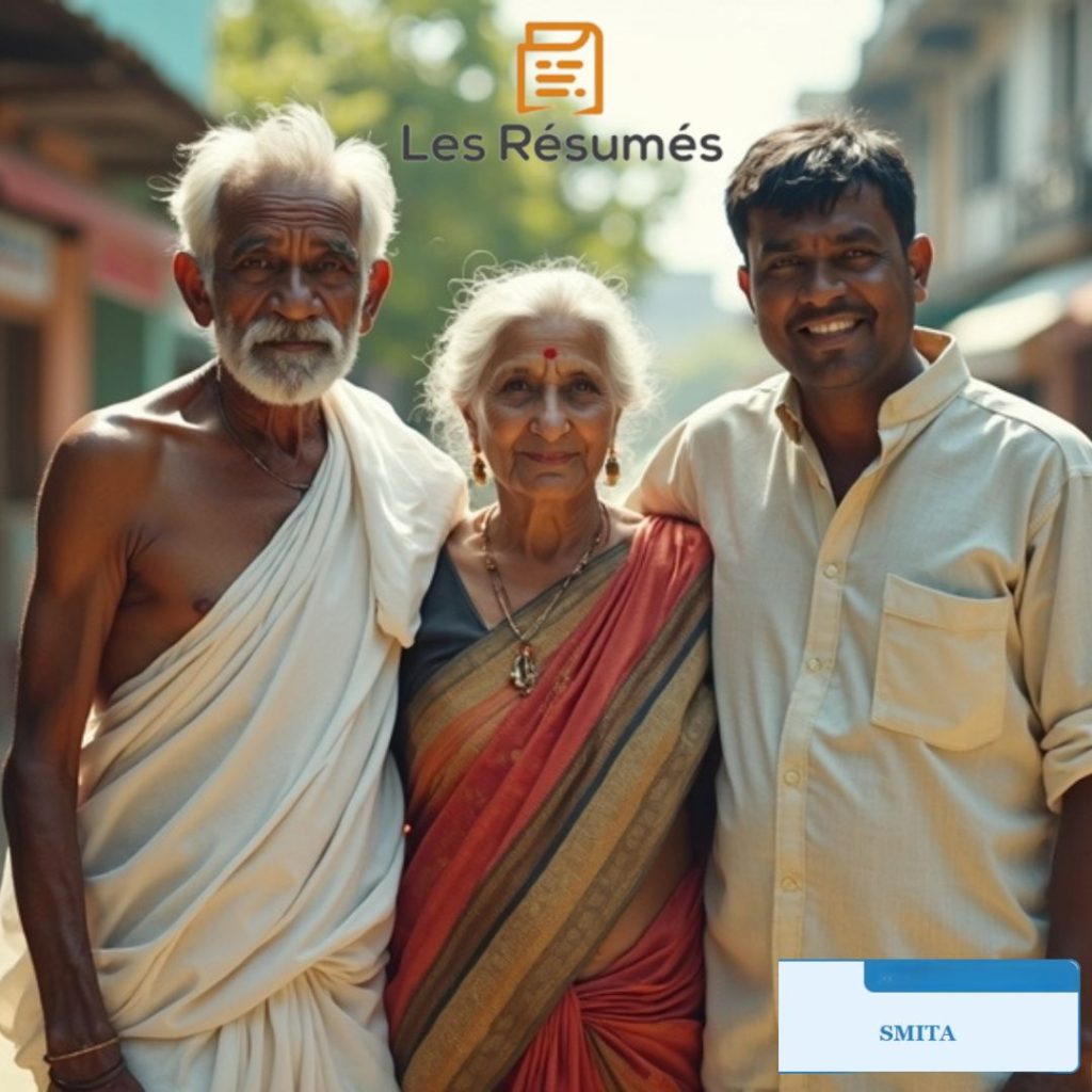 Photo des membres de la famille de Smita à Chennai. 