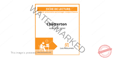 Couverture fiche de lecture de Chatterton d'Alfred de Vigny réalisée par LesRésumés.com