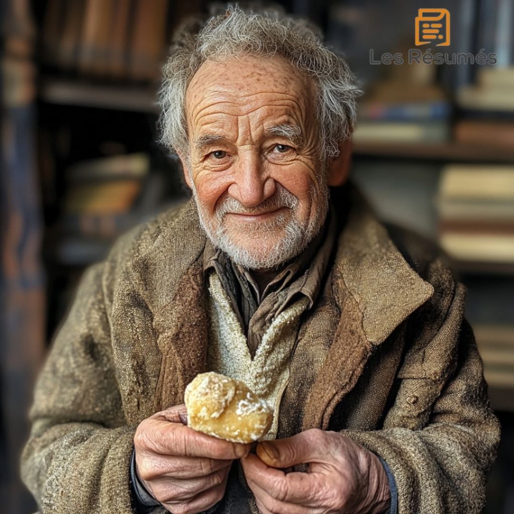 Photographie de Grand-Père Icham qui conseille et guide Tomek avant qu'il ne parte à l'aventure.