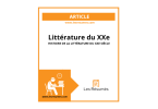 page de couverture de l'article sur la littérature du 20ème siècle réalisé par Les Résumés