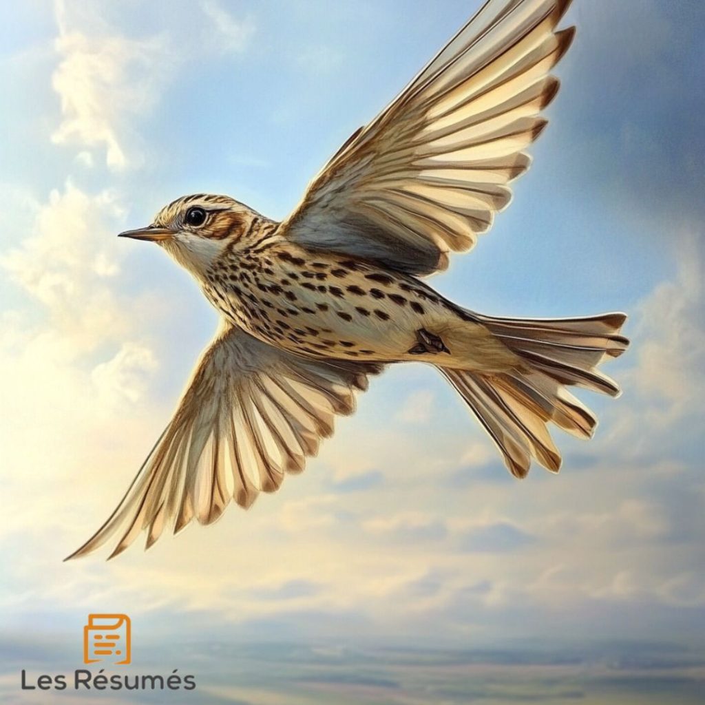 Illustration de l'Alouette qui a opté pour la liberté. 
