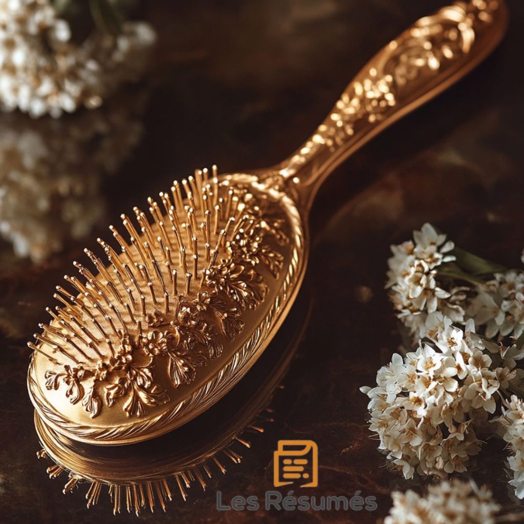 Photographie de la brosse à cheveux qui est déjà engagée dans une relation dans les amours d'un faux col.