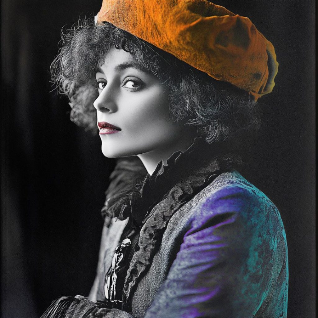 Photographie de la narratrice dans Nouveaux Riches, une nouvelle du recueil de La Chambre éclairée de Colette. 