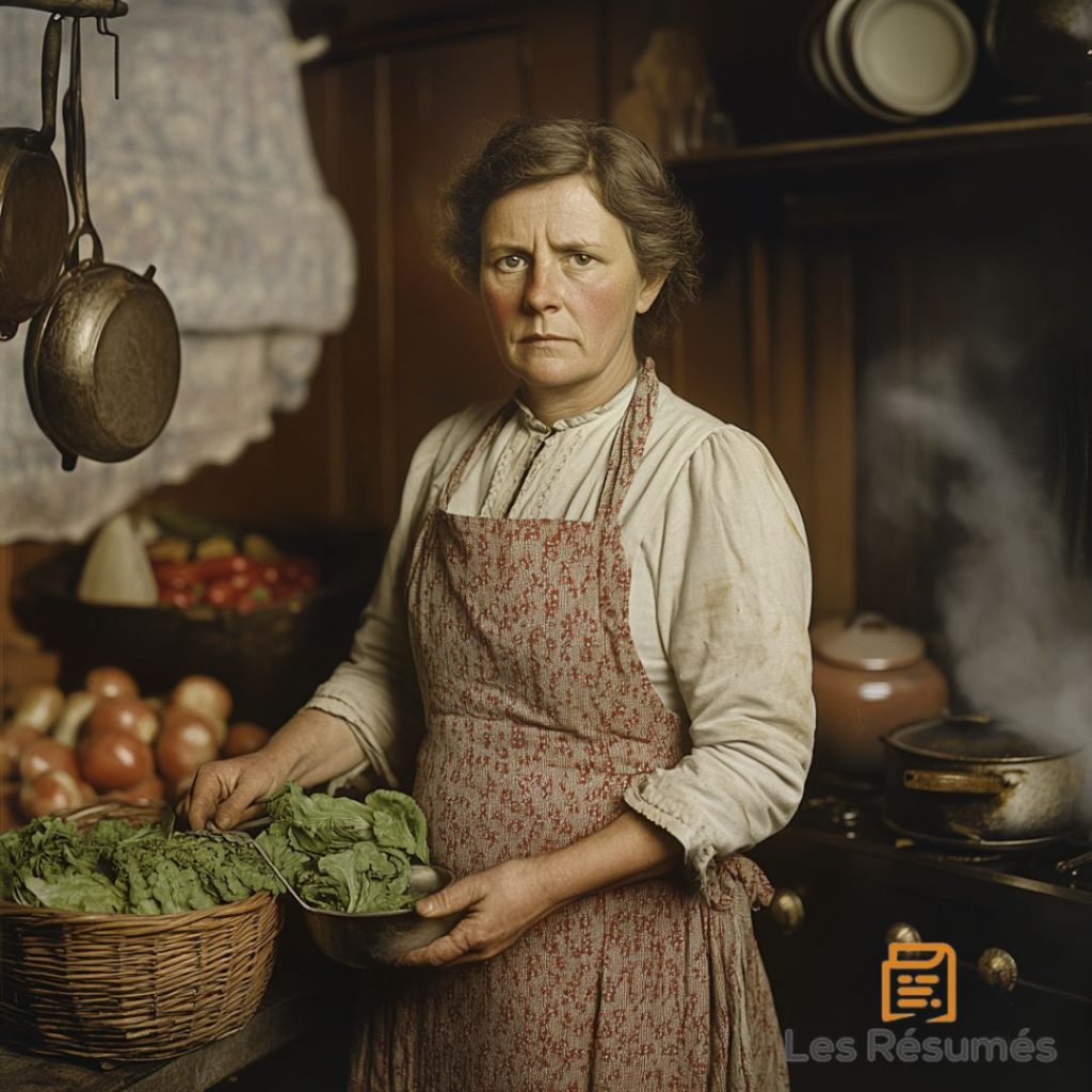 Photographie de la cuisinière qui conseille à la narratrice d'être proactive. 