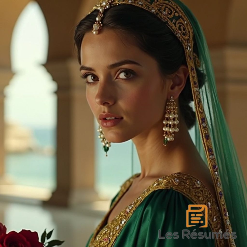 Photo de La Princesse de Tunis, qui aime Gerbin, alors qu'elle doit épouser le Roi de Grenade.